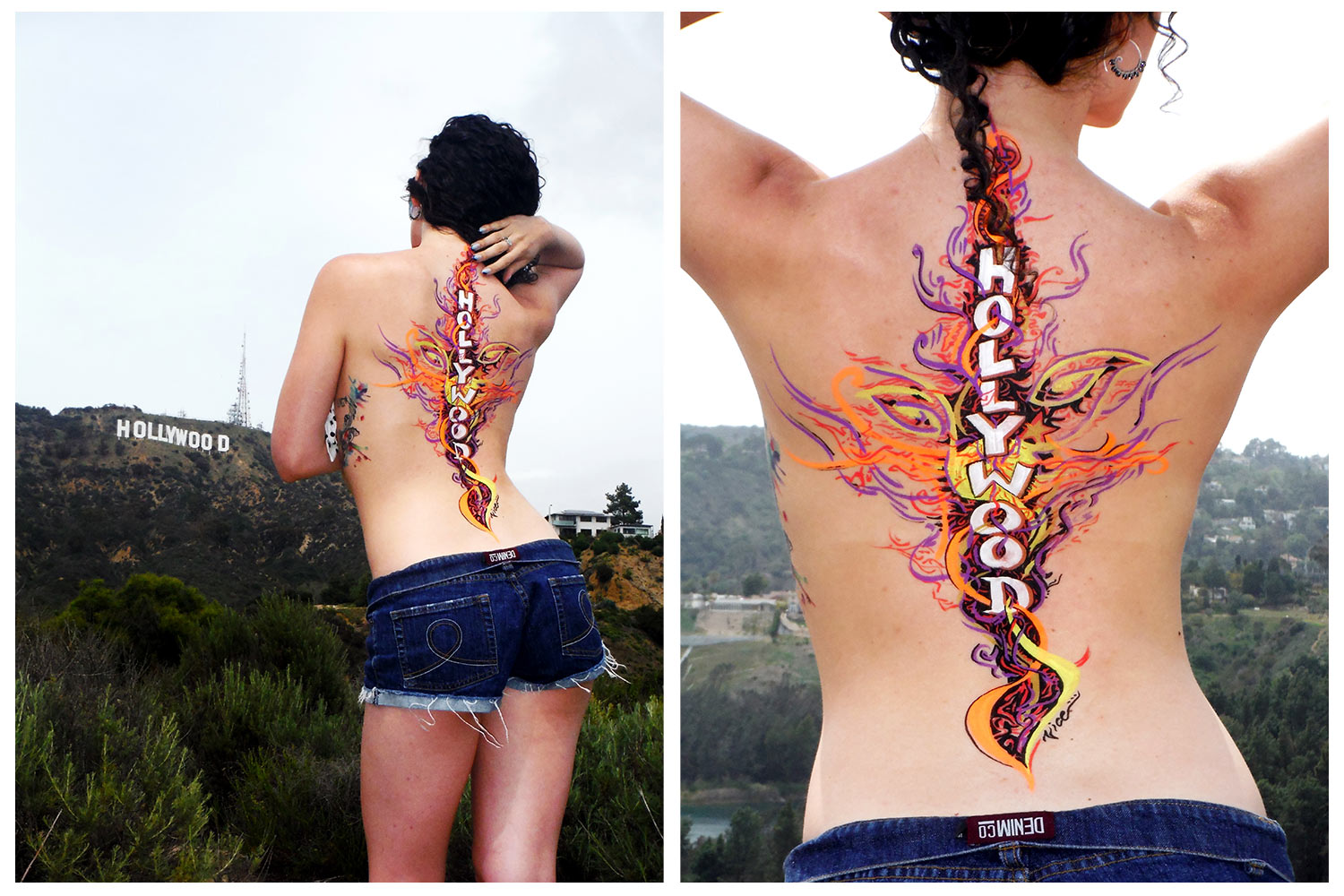 modele body painting Hollywood california